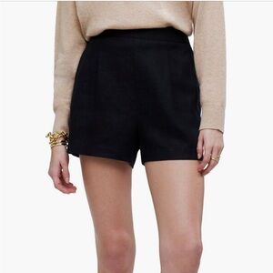 Madewell Classic Black Linen Shorts